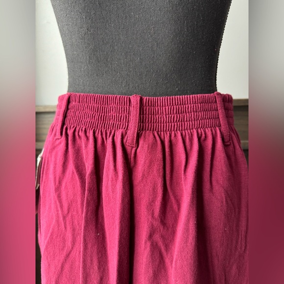 Capacity Vintage 90s  Button-Front Pencil Skirt in Rich Red plaid accents medium - Picture 6 of 10